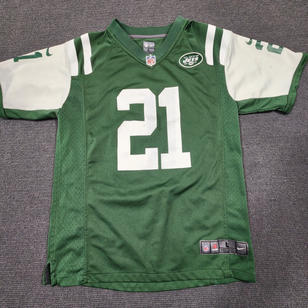 Nike New York Jets Johnson 21 Football Jersey Kids Large 14/16 Green Sportswear